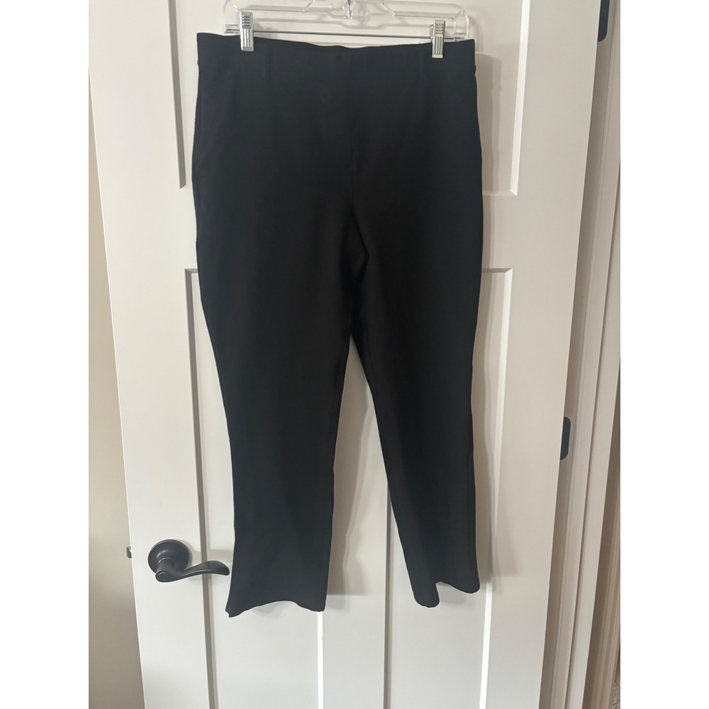 Quince Ultra-Stretch Ponte Straight Leg Pants Black LB24724-DKBIZ01 Size L